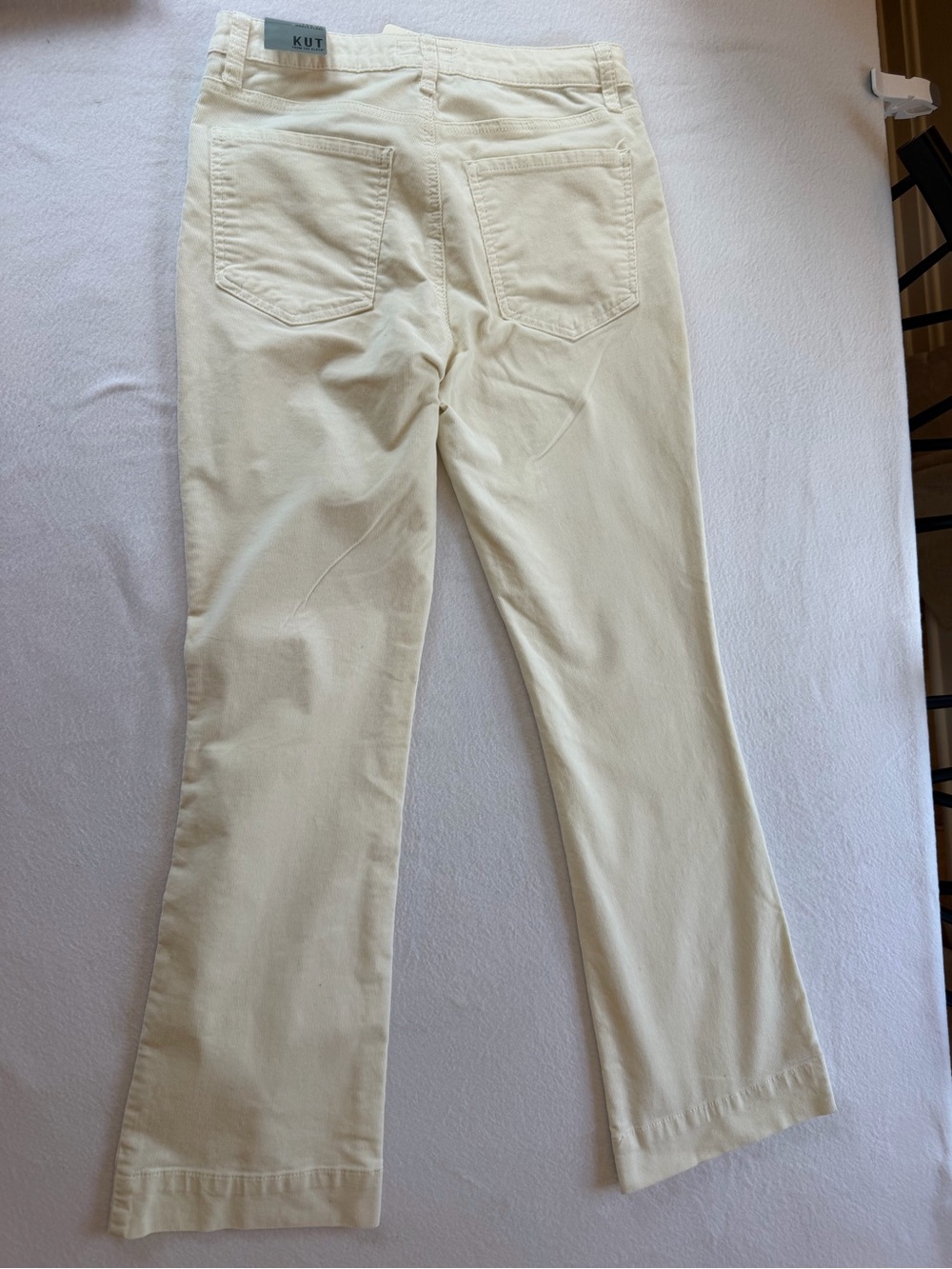 Kut from the Kloth High Rise Kelsey Women's Cream Courdoroy Jeans size 4 - Picture 6 of 11